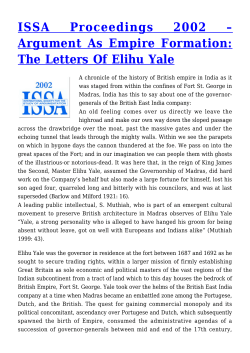 The Letters Of Elihu Yale