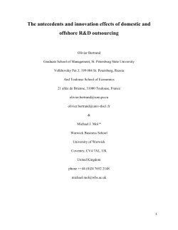 The antecedents and innovation effects of domestic and offshore