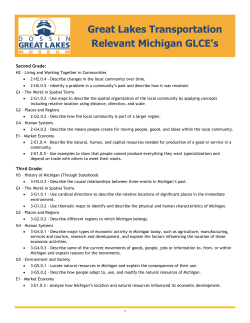a list of State of Michigan Grade Level Content