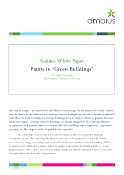 Plants in &ldquo;Green Buildings&rdquo;
