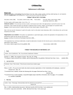 References in APA Style