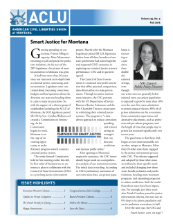 Fall 2015 - ACLU of Montana