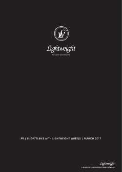 PR | BUGATTI BIKE WITH LIGHTWEIGHT WHEELS | MARCH 2017