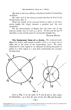 The Reciprocal Polar of a Circle