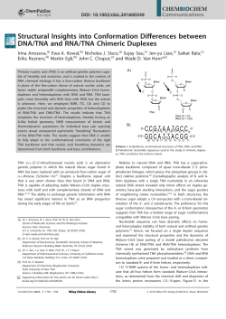 Structural Insights into Conformation Differences between DNA/TNA
