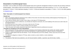 Interpretation of cardiotocograph traces