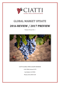 GLOBAL MARKET UPDATE 2016 REVIEW / 2017 PREVIEW