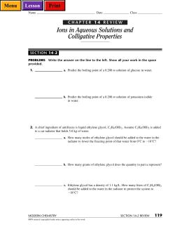 Ions in Aqueous Solutions and Colligative Properties