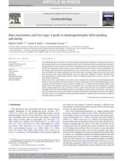 Mass movements and tree rings: A guide to