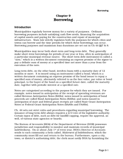 Borrowing - MA Collectors Treasurers Association