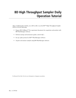 BD&trade; High Throughput Sampler (HTS)