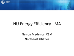 NU Energy Efficiency -‐ MA
