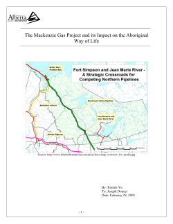 The Mackenzie Gas Project and its Impact on the Aboriginal Way of