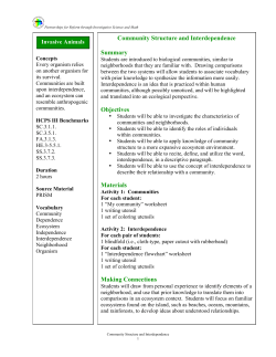 Community Structure and Interdependence