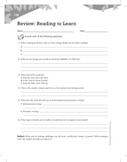 Review: Reading to Learn