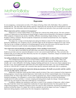 Depression | MotherToBaby