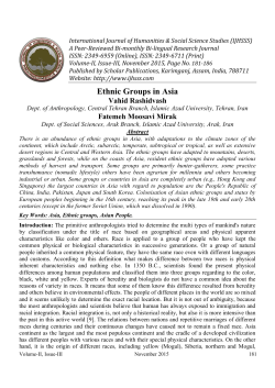 Ethnic Groups in Asia