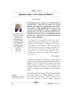 Quasticrystals: A New State of Matter?