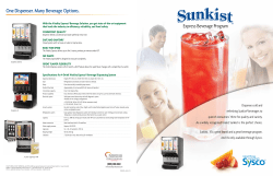 One Dispenser. Many Beverage Options.