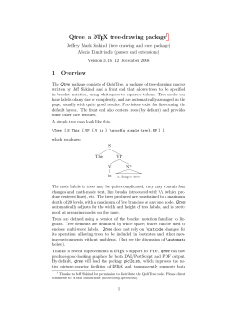 Qtree, a LATEX tree-drawing package1 1 Overview