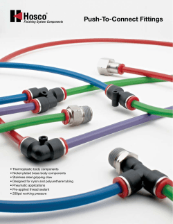 Push-To-Connect Fittings