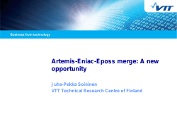 Artemis-Eniac-Eposs merge: A new opportunity