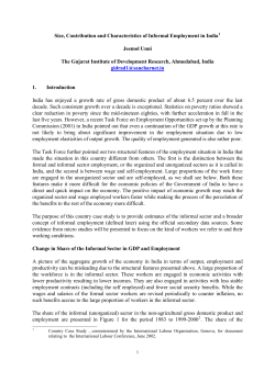 Size, Contribution and Characteristics of Informal Employment in India