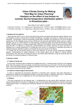 Urban Climate Zoning for Making "Hint Map for Urban Planning