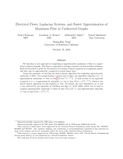 Electrical Flows, Laplacian Systems, and Faster