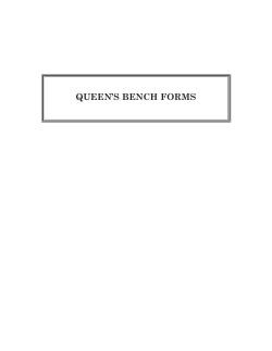 QUEEN`S BENCH FORMS