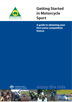 Getting Started in Motorcycle Sport