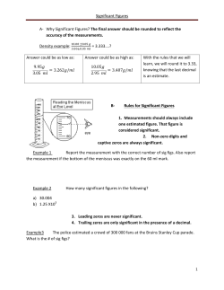 Significant Figures