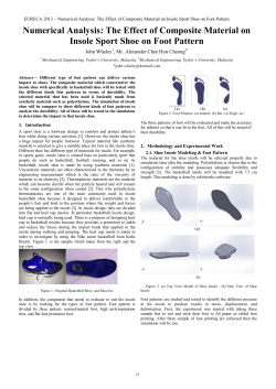 Numerical Analysis: The Effect of Composite Material on Insole