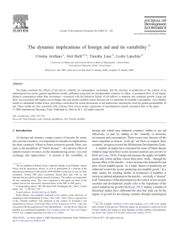 The dynamic implications of foreign aid and its variability