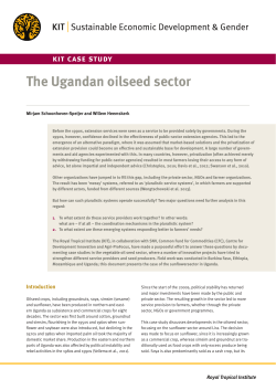 The Ugandan oilseed sector