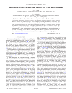 State-dependent diffusion: Thermodynamic consistency and its path