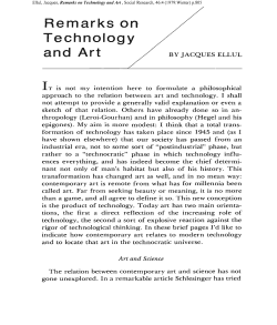 Remarks on Technology and Art.