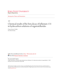Chemical results of the beta decay of tellurium