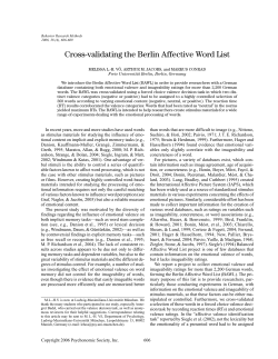 Cross-validating the Berlin Affective Word List
