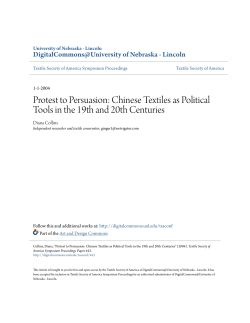 Protest to Persuasion: Chinese Textiles as Political Tools in the 19th