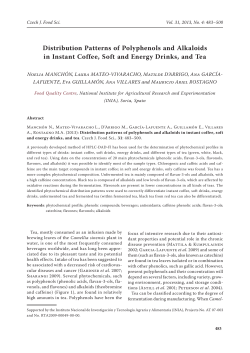 Distribution Patterns of Polyphenols and Alkaloids in Instant Coffee