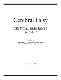 Cerebral Palsy - University of Washington