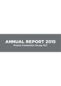 annual report 2015 - French Connection