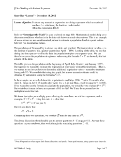 Snow Day &ldquo;Lesson&rdquo; &ndash; December 10, 2012 Lesson objective