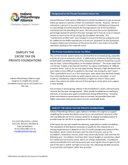 simplify the excise tax on private foundations