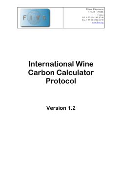 International Wine Carbon Calculator Protocol
