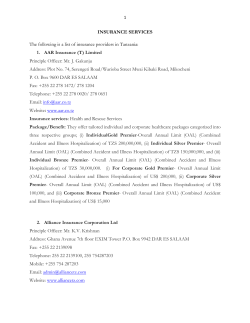 List of Insurance Companies in Tanzania