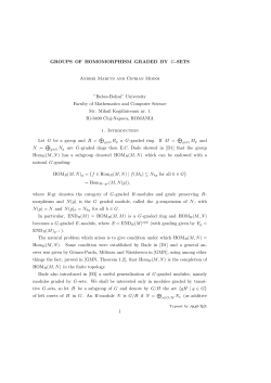 GROUPS OF HOMOMORPHISM GRADED BY G