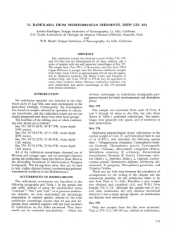 33. Radiolaria from Mediterranean Sediments, DSDP Leg 42A