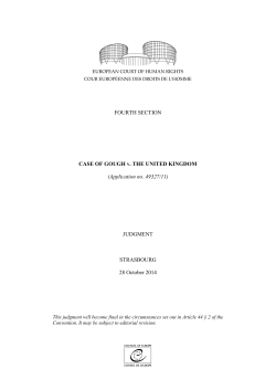 FOURTH SECTION CASE OF GOUGH v. THE UNITED KINGDOM